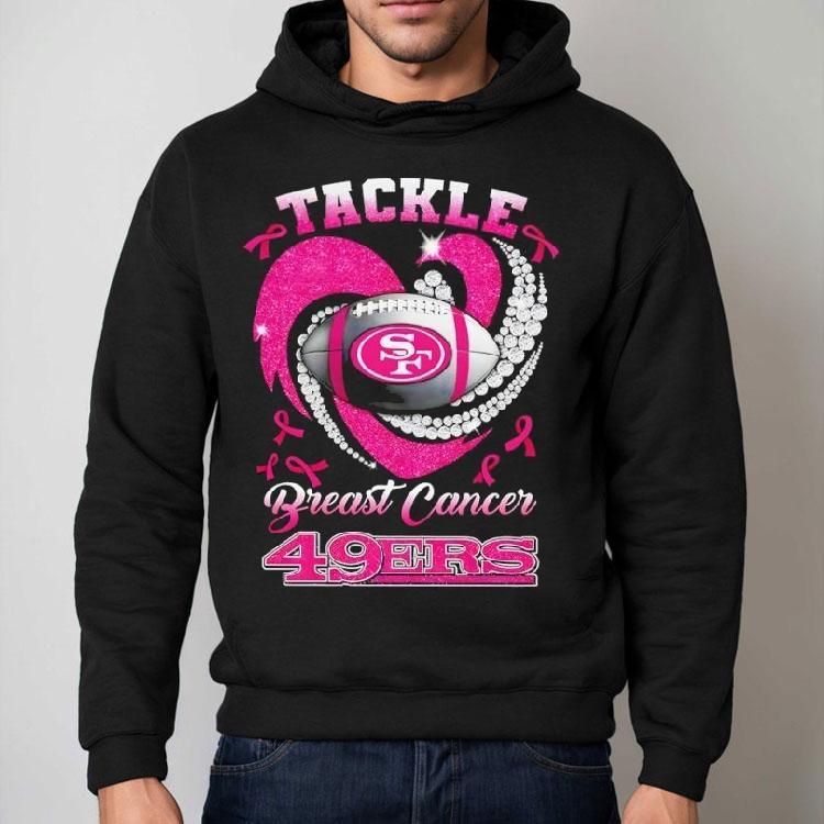 San Francisco 49ers Breast Cancer Awareness Tackle Heart Shirt San Francisco 49ers Breast Cancer Awareness Tackle Heart Shirt