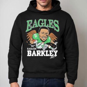Saquon Barkley Philadelphia Eagles Football Signature Caricature Shirt 2 Saquon Barkley Philadelphia Eagles Football Signature Caricature Hoodie
