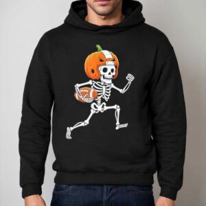 Skeleton American Football Player Spooky Sports Hoodie