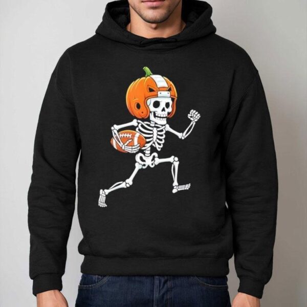 Skeleton American Football Player Spooky Sports Shirt