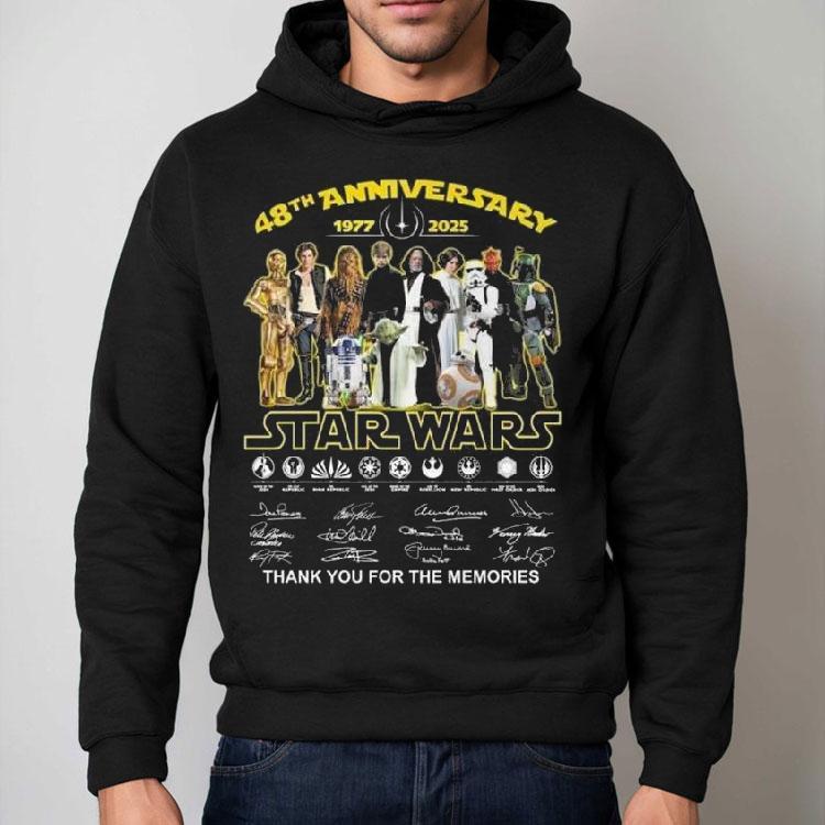 Star Wars 48th Anniversary Thank You For Memories Signatures Shirt Star Wars 48th Anniversary Thank You For Memories Signatures Shirt