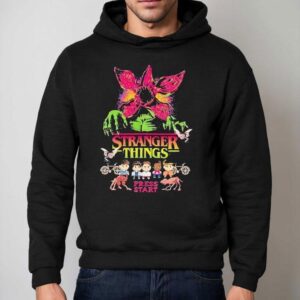 Stranger Things Press Start Flower Monster Hoodie
