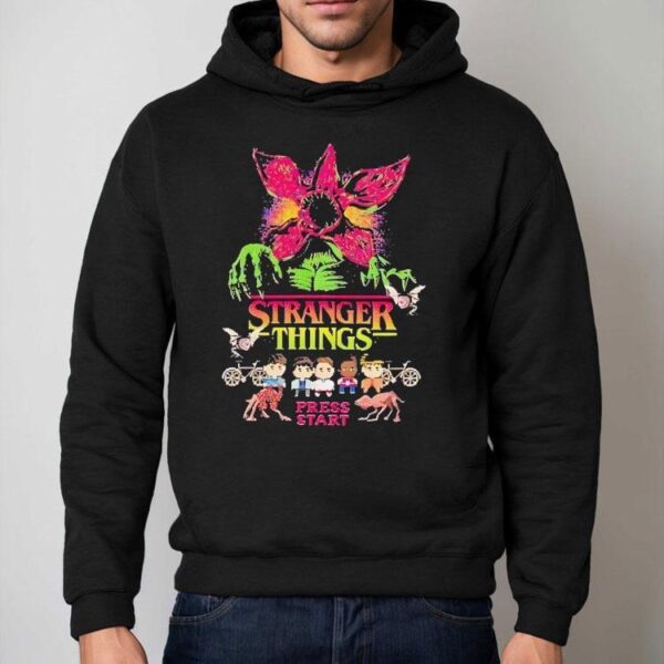 Stranger Things Press Start Flower Monster Shirt