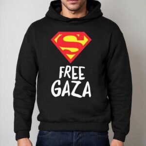 Superman Free Gaza Logo Hoodie