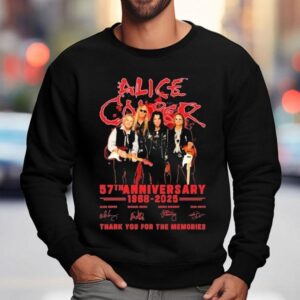 Alice Cooper Th Anniversary Thank You For The Memories Signatures Sweatshirt