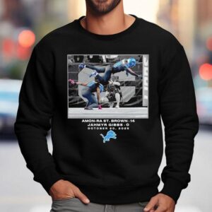 Amon Ra St Brown And Jahmyr Gibbs Detroit Lions Photo Sweatshirt