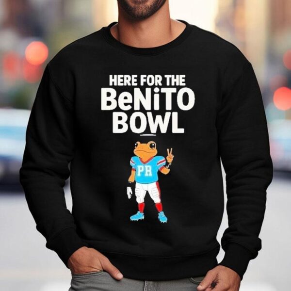 Bad Bunny X The Benito Football Here For The Benito Bowl 2025 Mascot Shirt