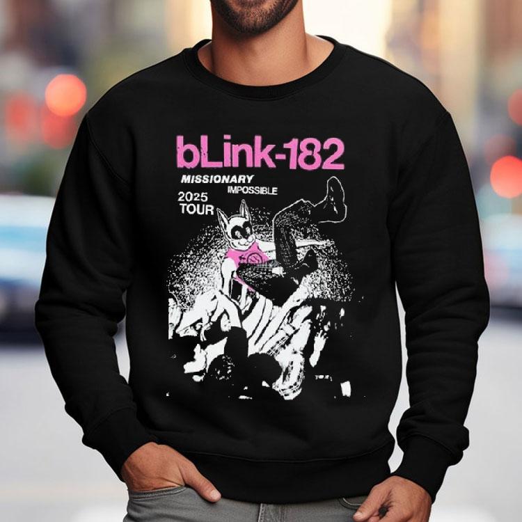 Blink 182 Missionary Impossible Tour 2025 Dates List Shirt Blink 182 Missionary Impossible Tour 2025 Dates List Shirt