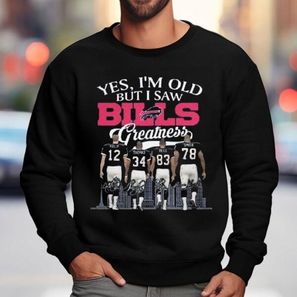 Buffalo Bills Yes I’m Old But I Saw Bills Greatness Nfl Squad 2025 Signatures Shirt
