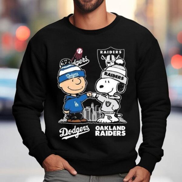 Charlie Brown Los Angeles Dodgers X Snoopy Las Vegas Raiders Skyline 2025 Shirt