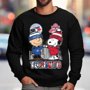 Charlie Brown Toronto Blue Jays And Snoopy Toronto Fc Skyline Sweatshirt