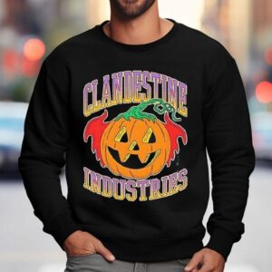 Clandestine Industries Bat Pumpkin Halloween Shirt 3 Clandestine Industries Bat Pumpkin Halloween Sweatshirt
