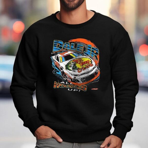 Dale Earnhardt Jr All Hooked Up Jr Motorsports  Team Apparel Car Racing Signature Shirt