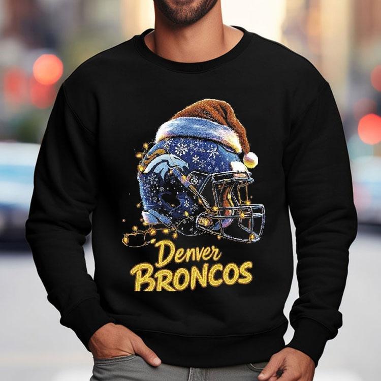 Denver Broncos Nfl Helmet Merry Christmas 2025 Shirt Denver Broncos Nfl Helmet Merry Christmas 2025 Shirt