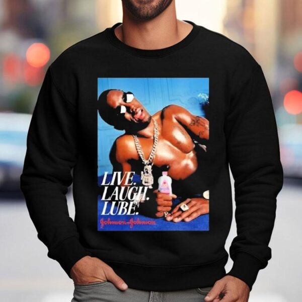 Diddy Sean Combs Johnson Johnson Live Laugh Lube Baby Oil Shirt