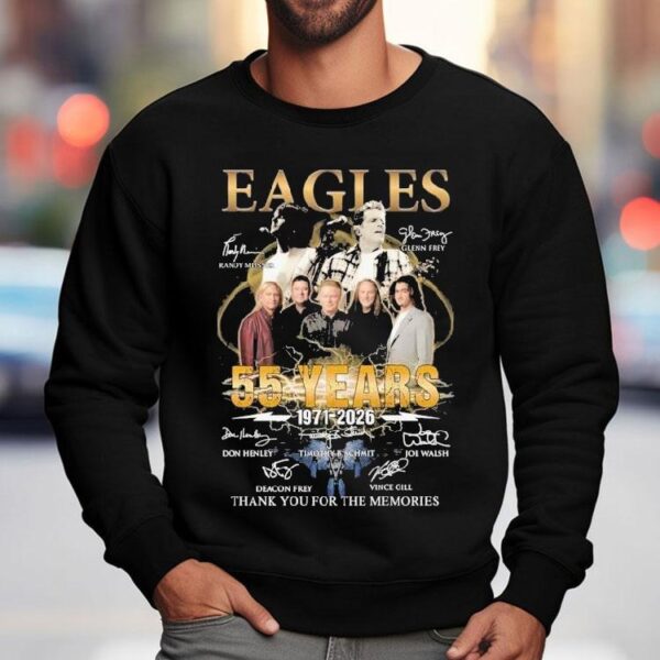 Eagles 55 Years 1971 2026 Thank You For The Memories Signatures Shirt