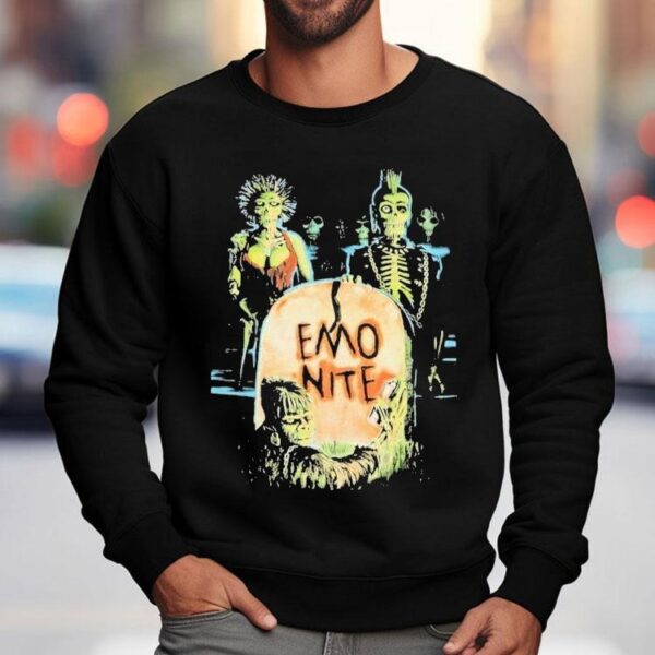 Emo Nite Nite Of The Living Dead Skeleton Shirt