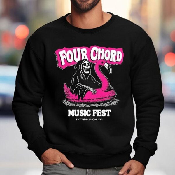 Four Chord Music Fest Flamingo Grim Reaper Pittsburgh Pa Shirt