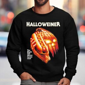Freddy Krueger Halloweiner The Night The Glizzy Came Out Halloween Hotdog Sweatshirt
