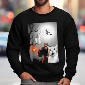 Funny Halloween Spooky Cat Ghost Bigfoot Costume Sweatshirt