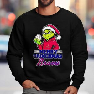 Grinch Atlanta Braves Baseball Merry Christmas Shirt 3 Grinch Atlanta Braves Baseball Merry Christmas Sweatshirt