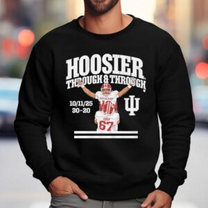 Indiana Hoosiers Football Elijah Sarratt Hoosier Through And Through Logo Sweatshirt