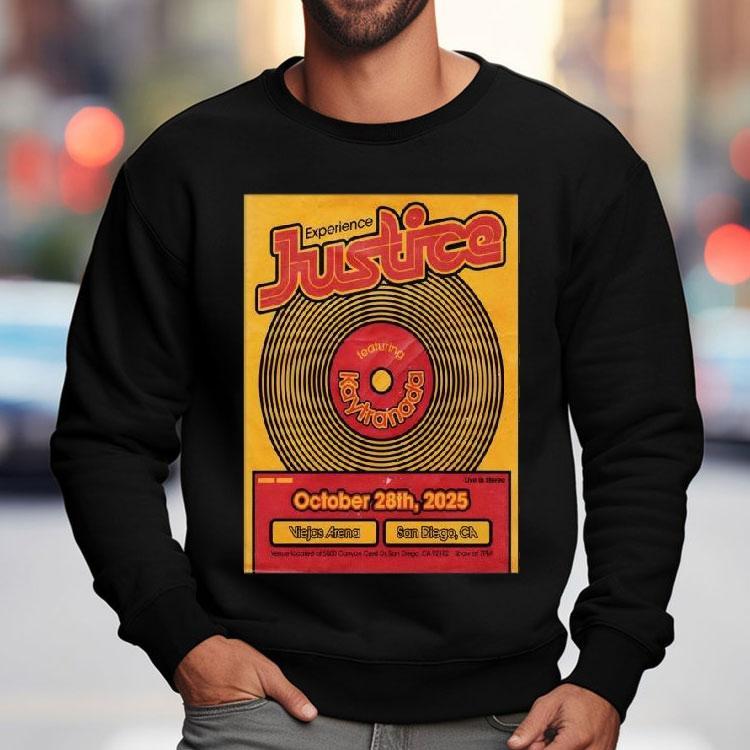 Justice October 28 2025 Viejas Arena In San Diego Ca Shirt Justice October 28 2025 Viejas Arena In San Diego Ca Shirt