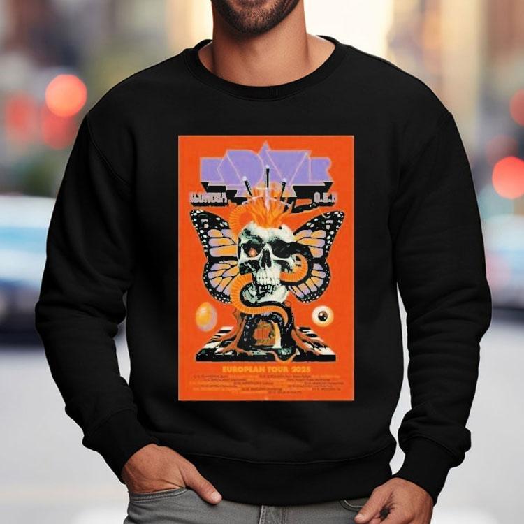 Kadavar + Slomosa O.r.b Tour European 2025 Skull Shirt Kadavar + Slomosa O.r.b Tour European 2025 Skull Shirt