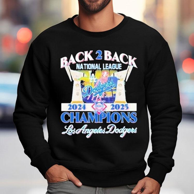 Los Angeles Dodgers Back 2 Back National League 2024 2025 Champions Shirt Los Angeles Dodgers Back 2 Back National League 2024 2025 Champions Shirt