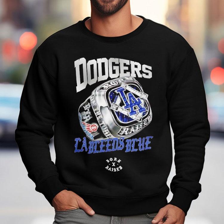 Los Angeles Dodgers New Era Born X Raised Ring Graphic Shirt Los Angeles Dodgers New Era Born X Raised Ring Graphic Shirt