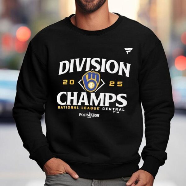 Milwaukee Brewers 2025 Nl Central Division Champions Locker Room Shirt