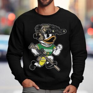 Oregon Duck Mascot Gun Otx Sweatshirt