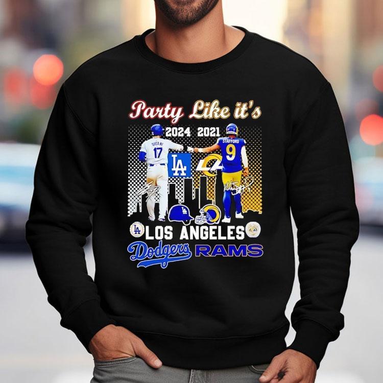 Party Like It’s Shohei Ohtani Los Angeles Dodgers And Matthew Stafford Los Angeles Rams Signatures Shirt Party Like It’s Shohei Ohtani Los Angeles Dodgers And Matthew Stafford Los Angeles Rams Signatures Shirt