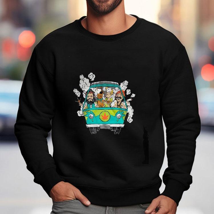 Peace Car Scooby Doo And Hippie Old Man Smoking Weed Shirts Peace Car Scooby Doo And Hippie Old Man Smoking Weed Shirts