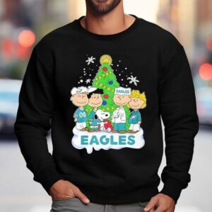 Peanuts Characters X Philadelphia Eagles Chrismas Shirt 3 Peanuts Characters X Philadelphia Eagles Chrismas Sweatshirt