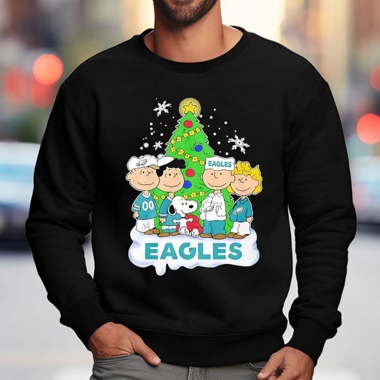 Peanuts Characters X Philadelphia Eagles Chrismas Shirt Peanuts Characters X Philadelphia Eagles Chrismas Shirt