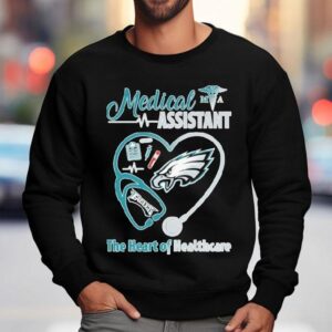 Philadelphia Eagles Medical Assistants The Heart Of Healthcare Stethoscope Heartbeat Shirt 3 Philadelphia Eagles Medical Assistants The Heart Of Healthcare Stethoscope Heartbea Sweatshirt