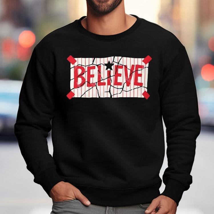 Philadelphia Phillies Believe Tapped Back Together Shirt Philadelphia Phillies Believe Tapped Back Together Shirt