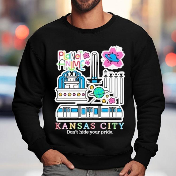 Planet Anime Kansas City Don’t Hide Your Pride Shirt Planet Anime Kansas City Don’t Hide Your Pride Shirt