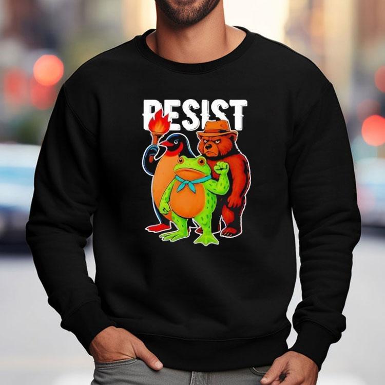 Portland Frog Protester Resist Animals Shirt Portland Frog Protester Resist Animals Shirt