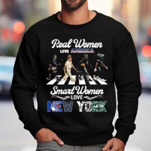 Real Women Love America Smart Women Love New York City Sports Rangers Yankees Nets And Jets Mascot Walking 2025 Shirt 3 Real Women Love America Smart Women Love New York City Sports Rangers Yankees Nets And Jets Mascot Walking Sweatshirt