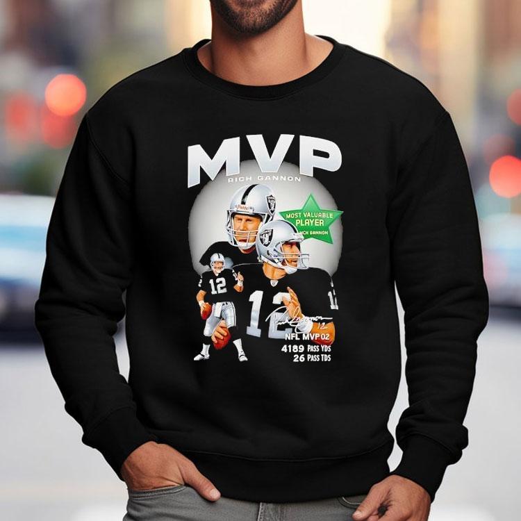 Rich Gannon Nfl Mvp Las Vegas Raiders Football Signature Shirt Rich Gannon Nfl Mvp Las Vegas Raiders Football Signature Shirt