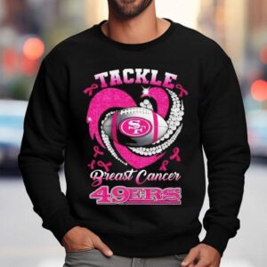 San Francisco 49ers Breast Cancer Awareness Tackle Heart Shirt 3 San Francisco Ers Breast Cancer Awareness Tackle Hear Sweatshirt