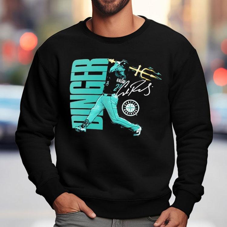 Seattle Mariners Cal Raleigh Trident Swing Signature Shirt Seattle Mariners Cal Raleigh Trident Swing Signature Shirt