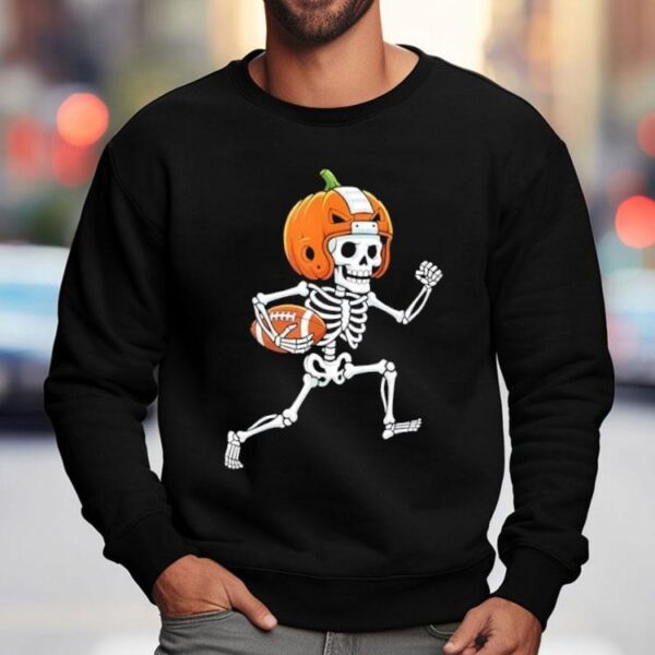 Skeleton American Football Player Spooky Sports Shirt