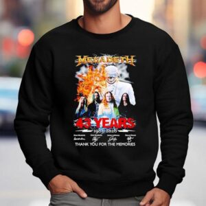 Skeleton Megadeth 43 Years 1983 2026 Thank You For The Memories Signatures Shirt 3 Skeleton Megadeth Years Thank You For The Memories Signatures Sweatshirt