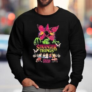 Stranger Things Press Start Flower Monster Sweatshirt