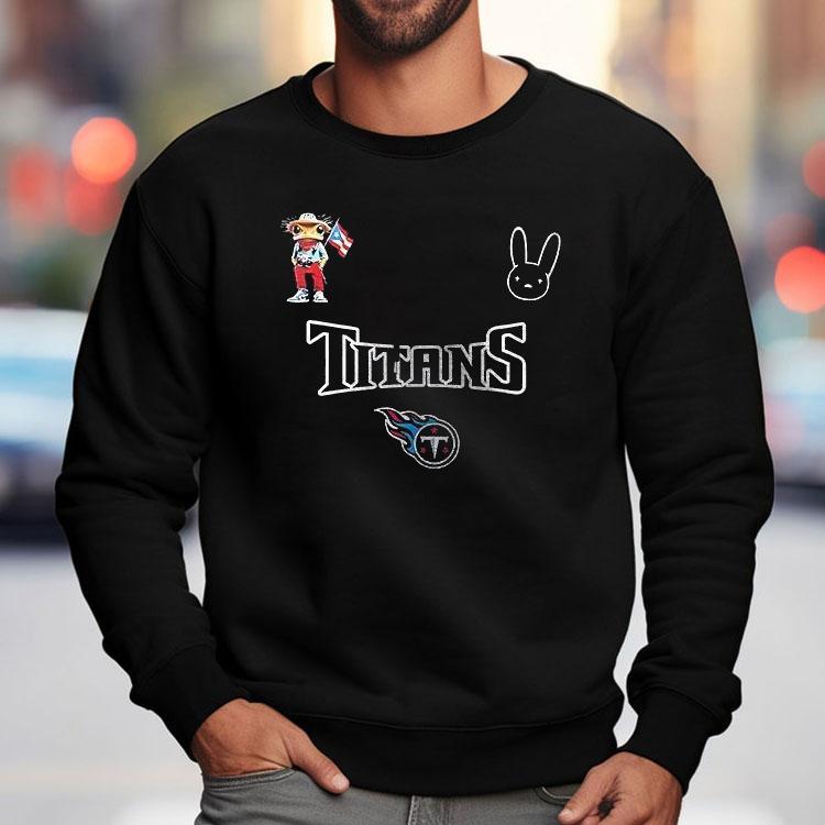 Tennessee Titans X Bad Bunny Super Bowl Signature Logo Shirt Tennessee Titans X Bad Bunny Super Bowl Signature Logo Shirt