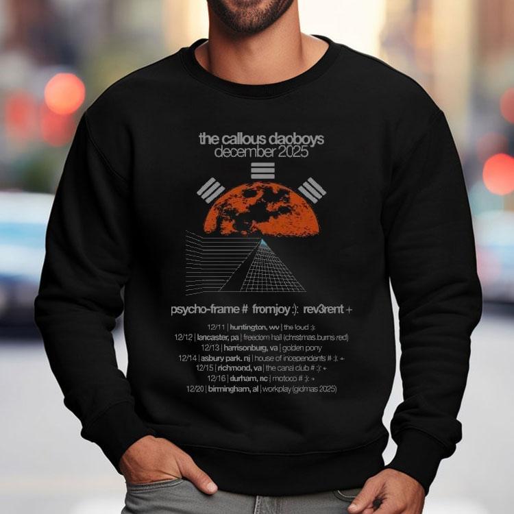 The Callous Daoboys December 2025 Tour Shirt The Callous Daoboys December 2025 Tour Shirt