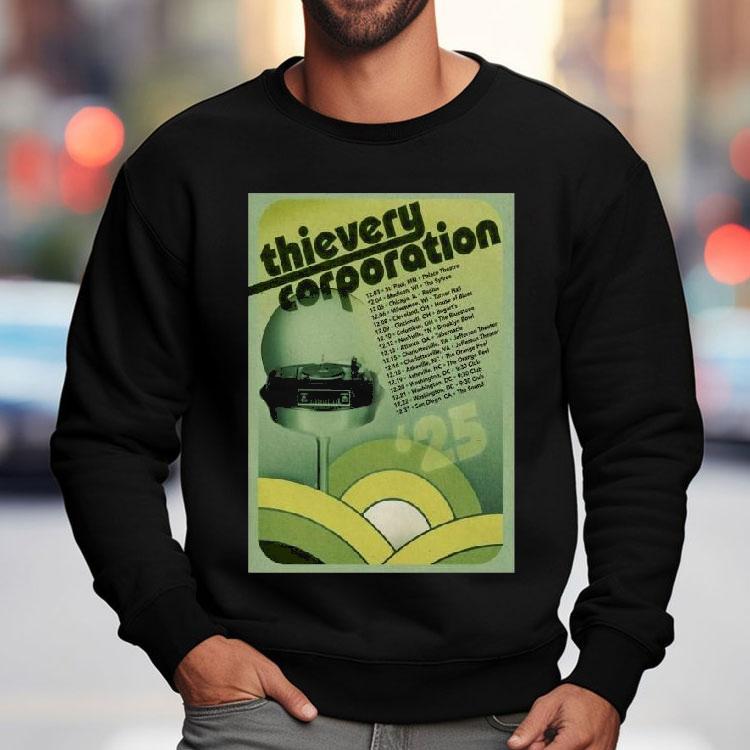 Thievery Corporation Midwest And South American 2025 Tour Shirt Thievery Corporation Midwest And South American 2025 Tour Shirt